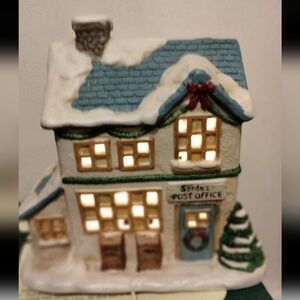 Vintage 1992 Noma Kringle Town Collectibles "Santa's Post Office" Christmas Deco